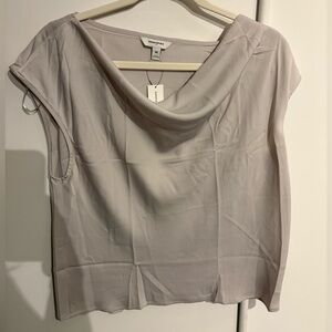 Banana Republic Women's Cowl Neck Blouse - Light Gray